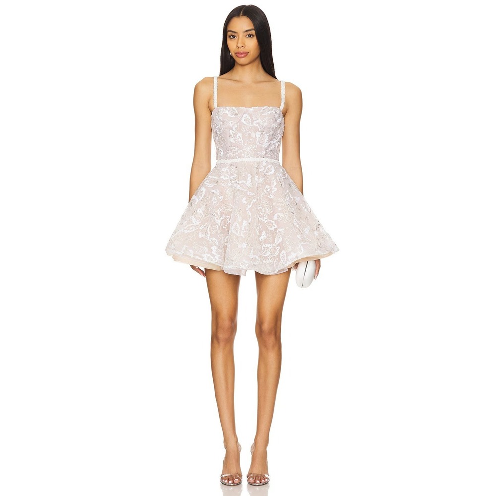 Bronx and Banco Midnight Bridal Sequin Mini Dress Women S White Excellent